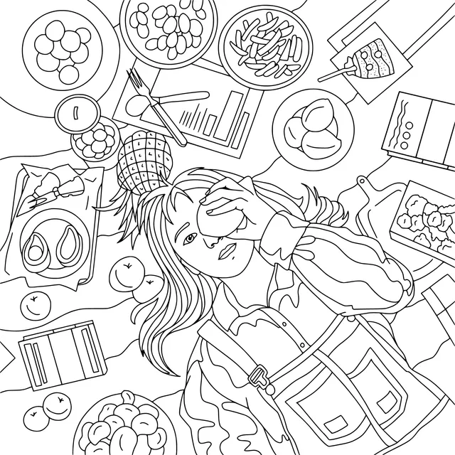 Girl enjoying food