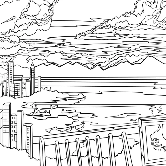 City Twilight Landscape