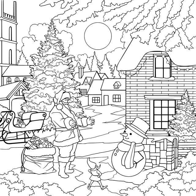 Joyful Christmas Eve Scene