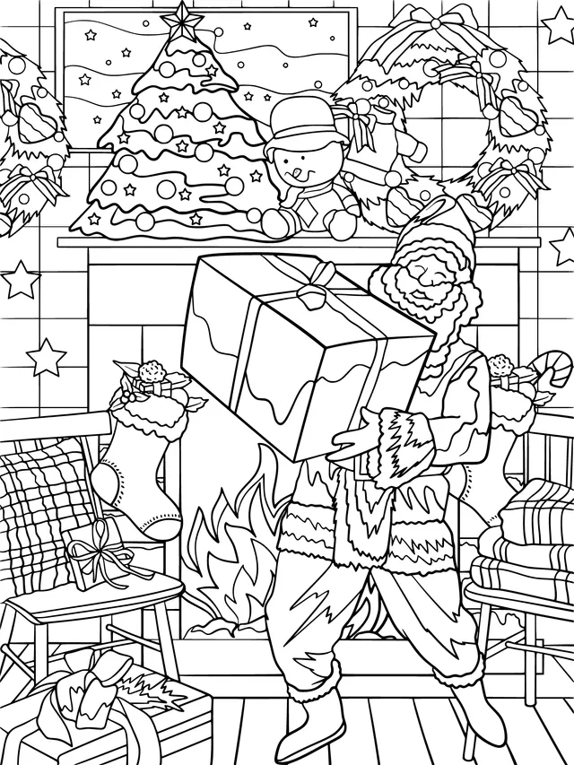 Santa Claus Carrying Gifts