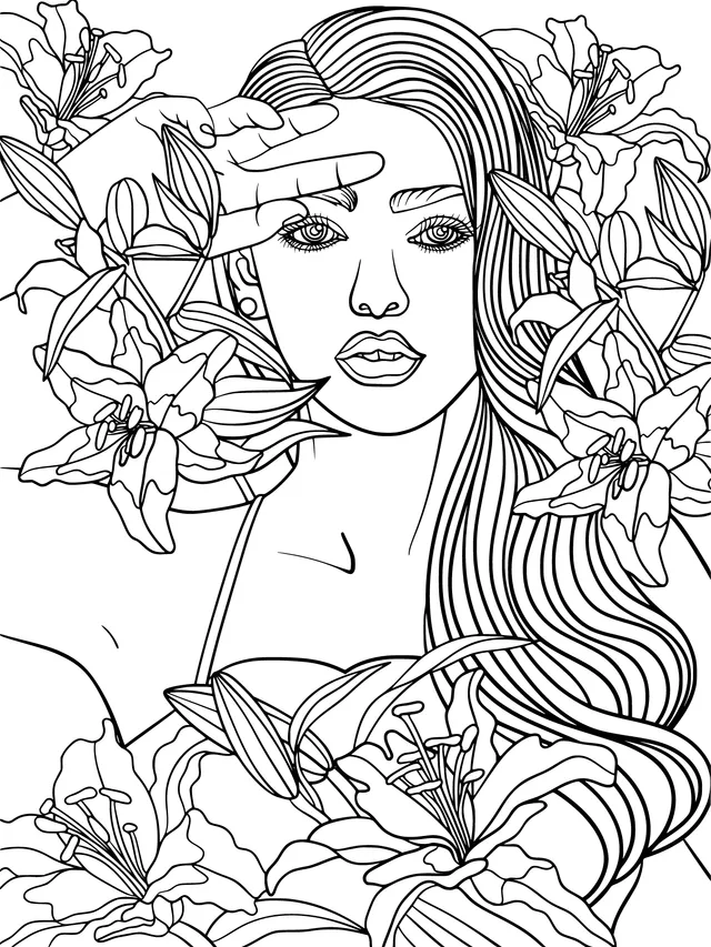 Woman among Flowers
