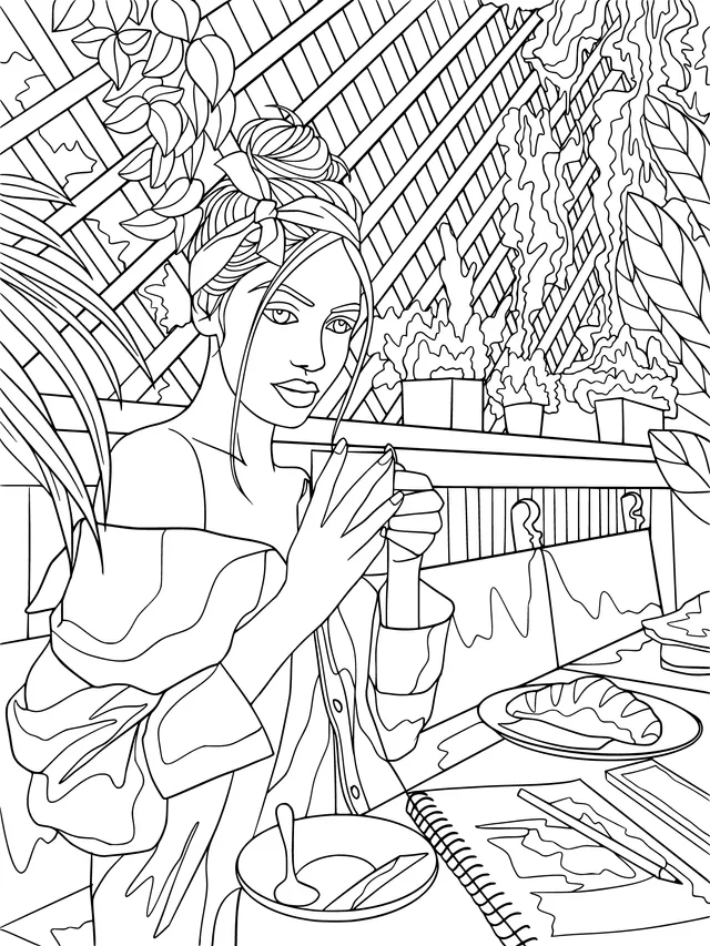 A Lady Enjoying a Relaxing Time