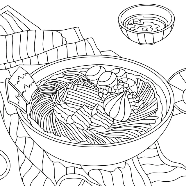 A hearty bowl of noodles