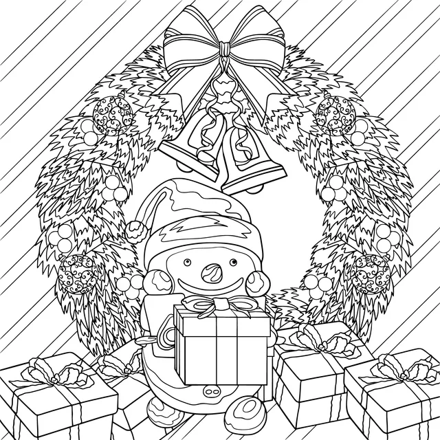 Christmas Snowman and Gifts