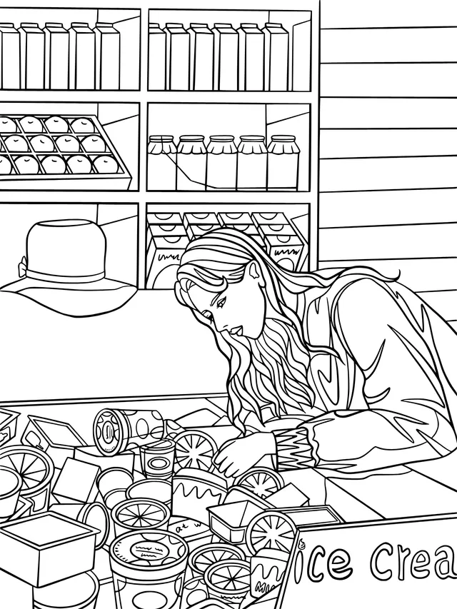 Lady choosing ice - cream