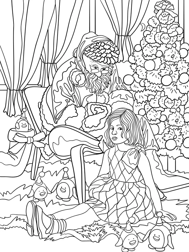 Santa Claus and the Little Girl