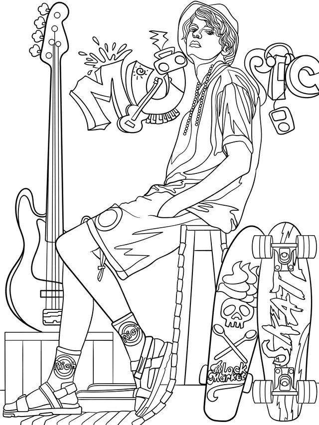 Trendy Music - loving Teenager