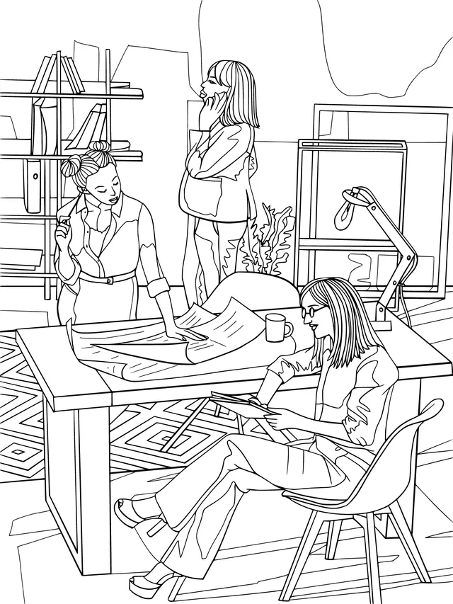 Work scene in the office