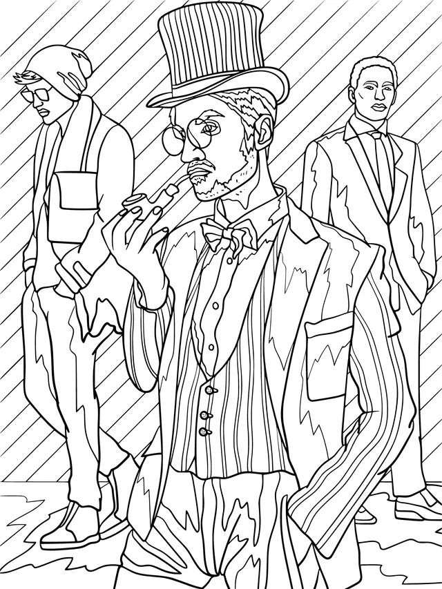 Men in stylish outfits