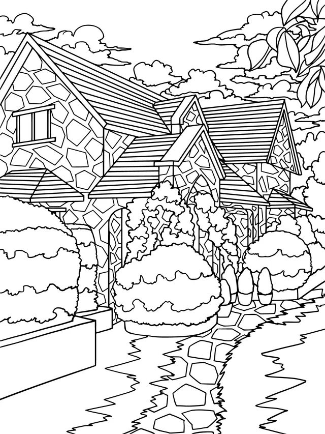 Rustic Cottage and Greenery Path