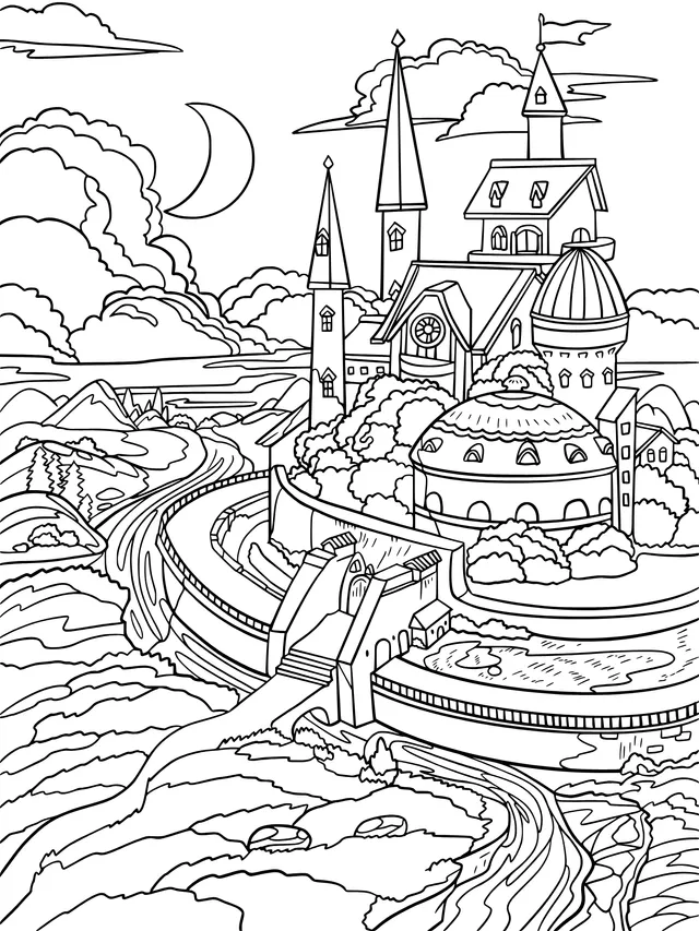 Dreamy Castle Landscape