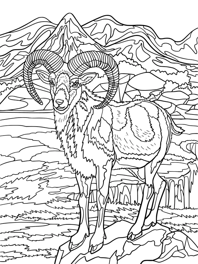 Wild goat standing on a rock
