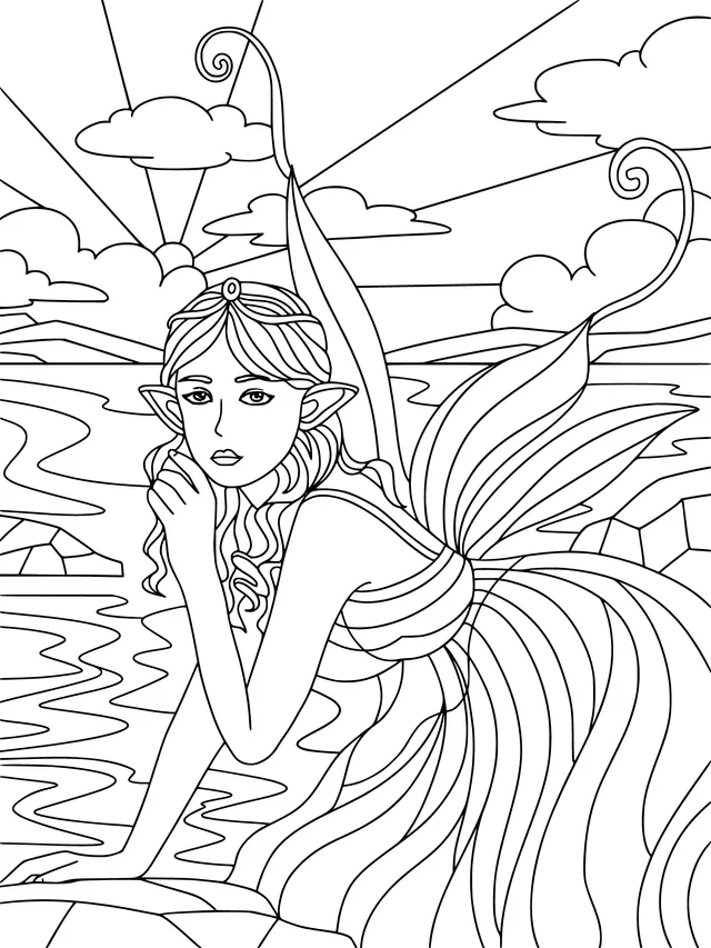 Elf Maiden by the Sea