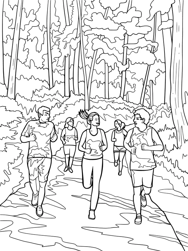 Runners in the Forest