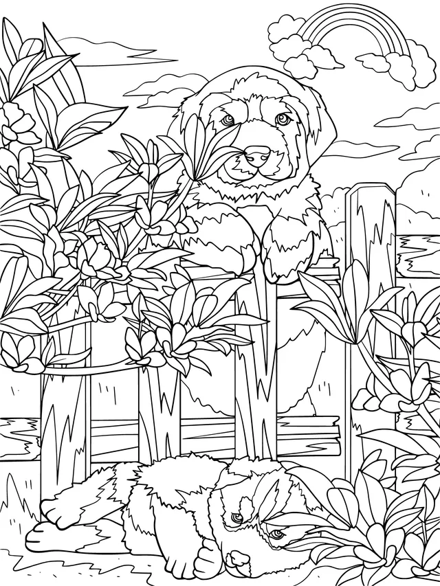 Dogs by the Fence