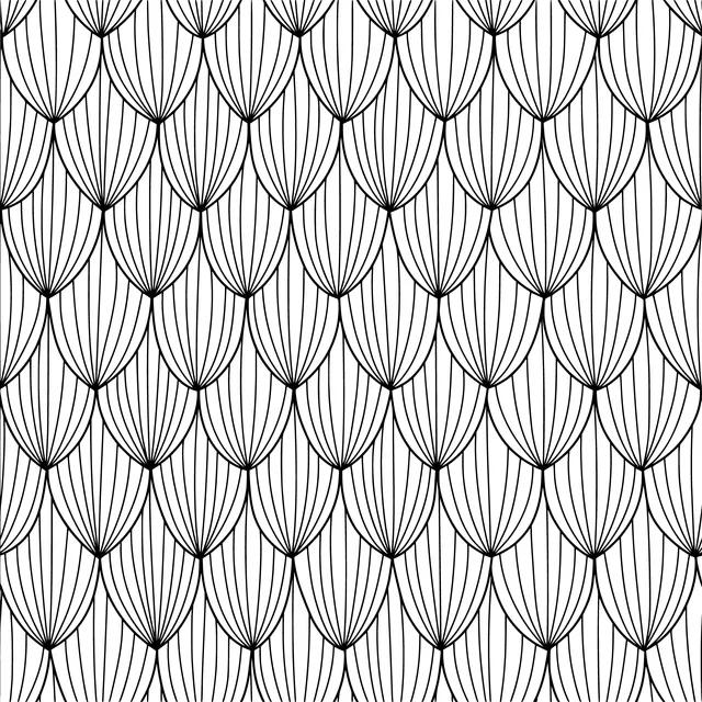 Gradient - colored fish - scale pattern