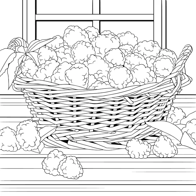 Basket full of raspberries