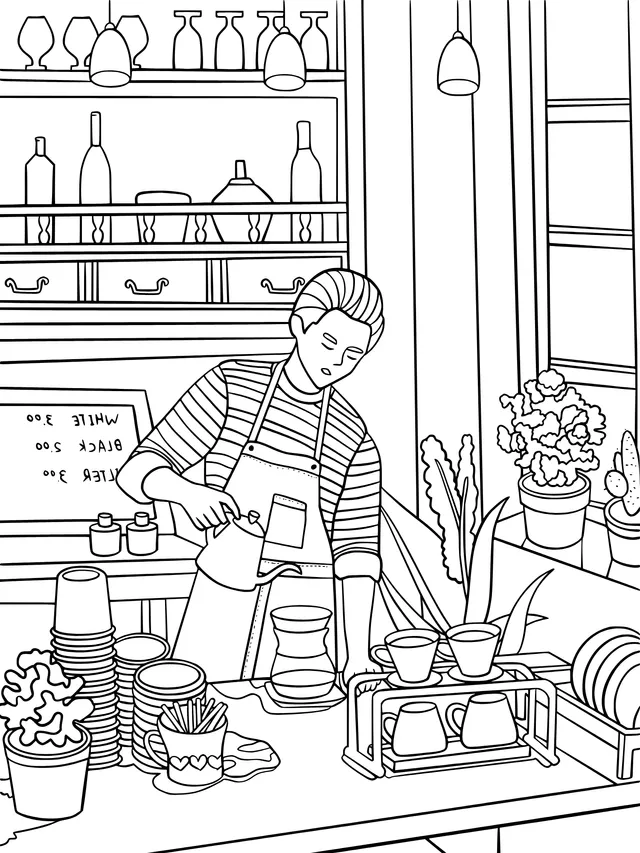 Barista in a coffee shop