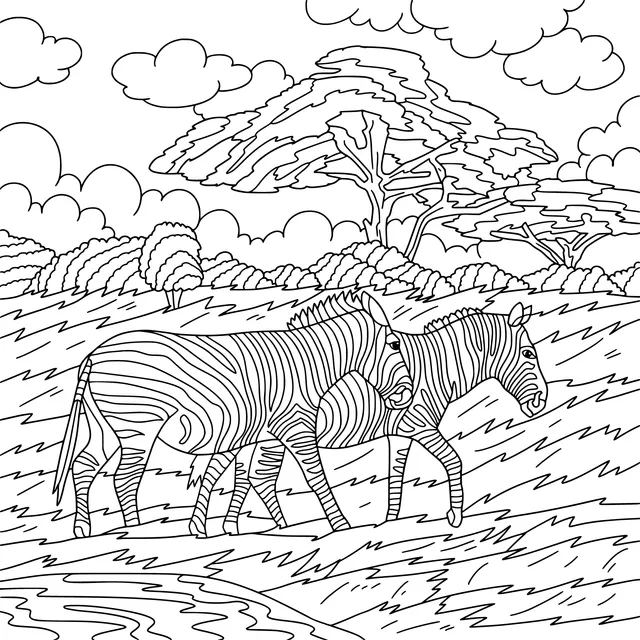 Zebras on the Grassland