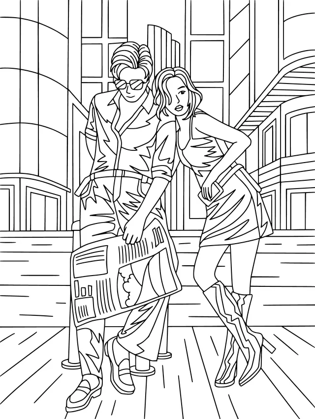 Fashionable Men and Women in the City