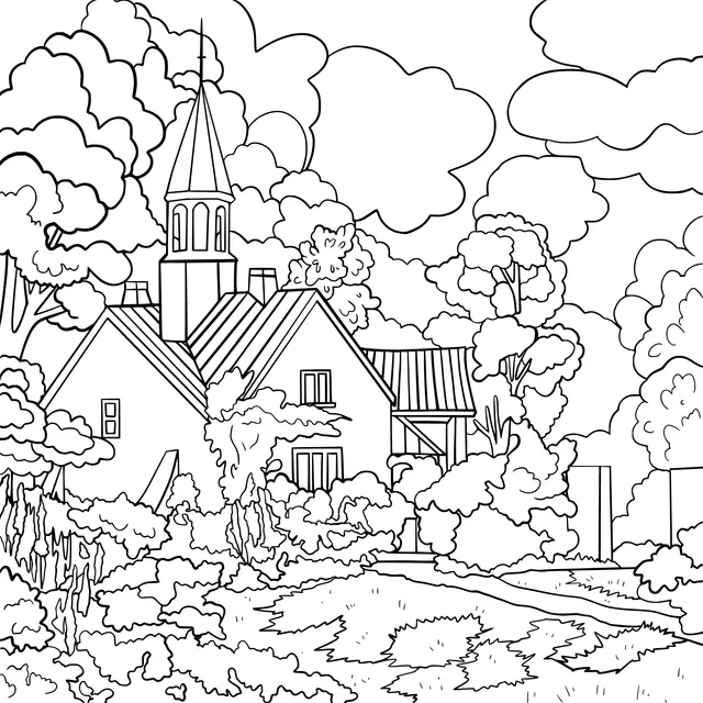 Church - like Cottage in the Countryside