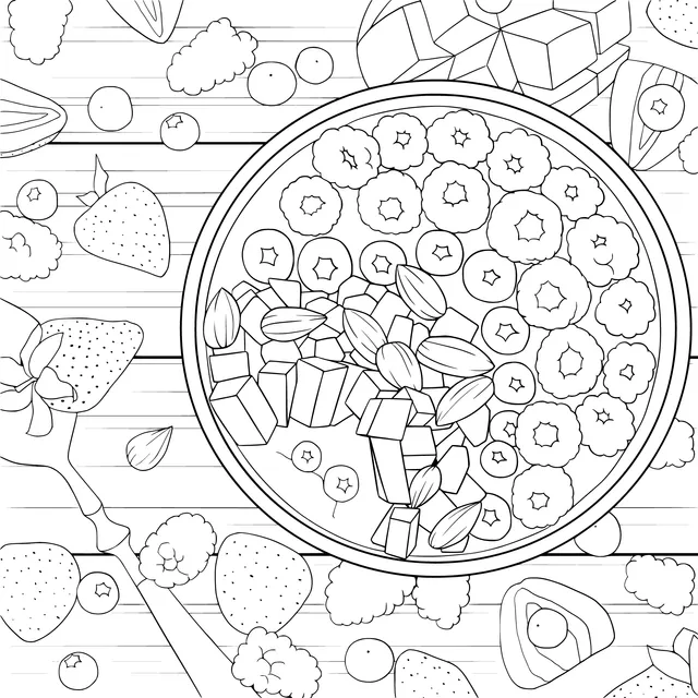 Colorful Fruit and Nut Bowl
