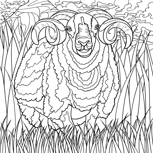 Bighorn Sheep on the Grassland