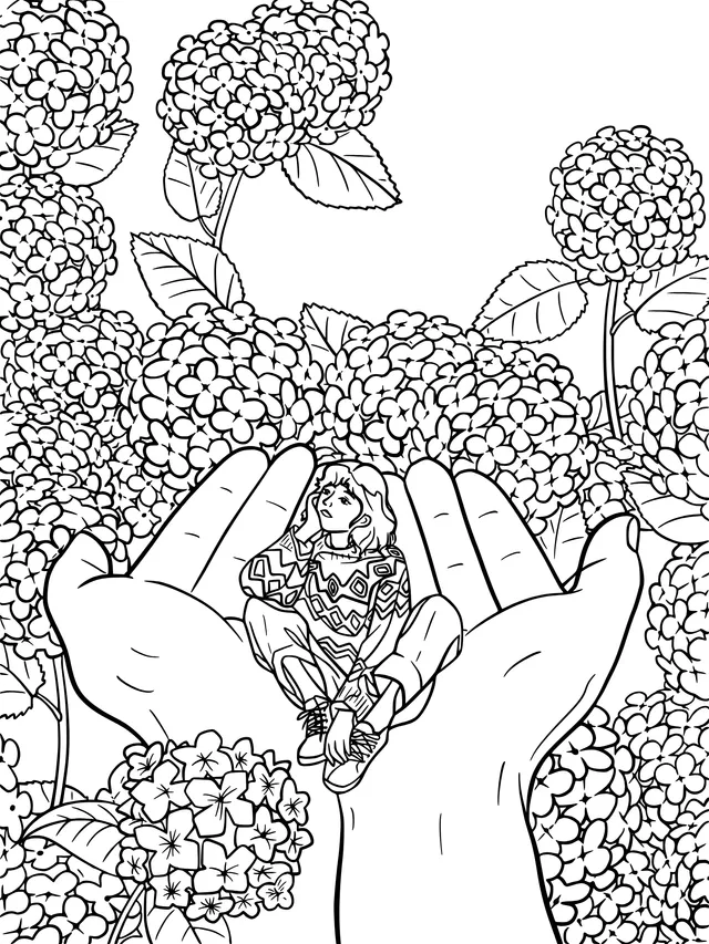 Resting Among Flower Clusters