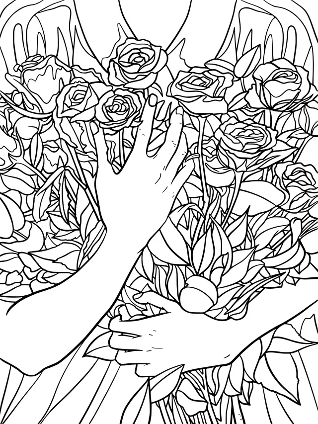 Person Holding Colorful Roses