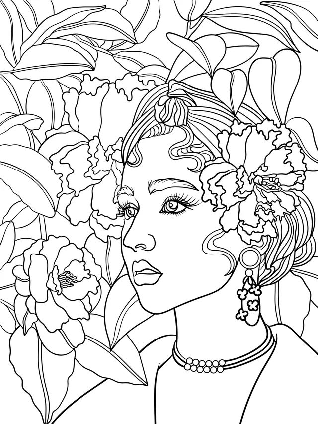 Woman among Flowers