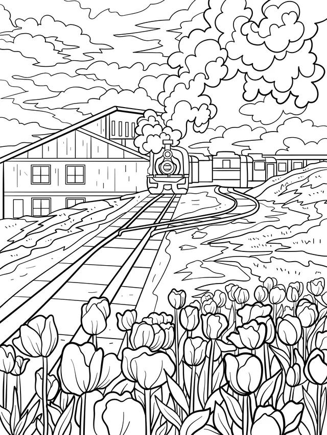 Steam Train in the Countryside