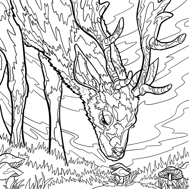 Deer with Head Down