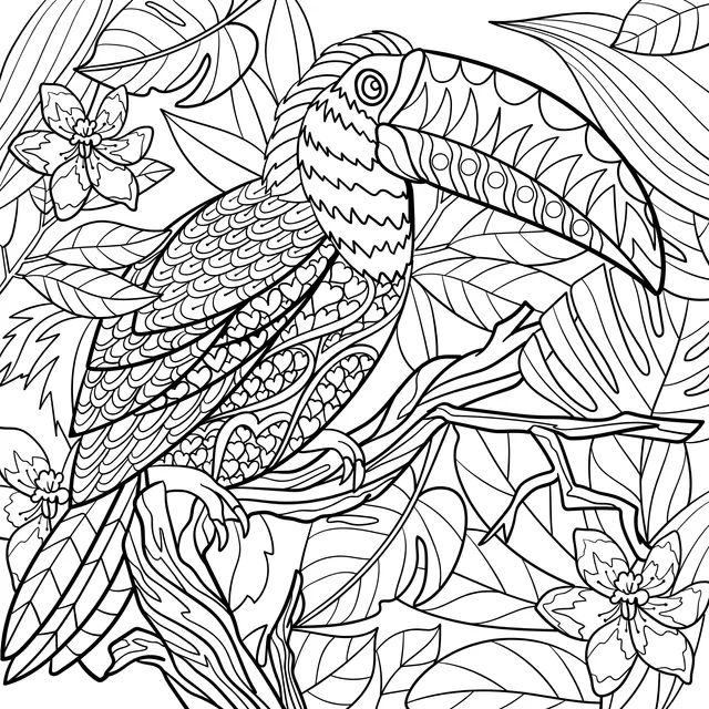 Toucan on the Branch