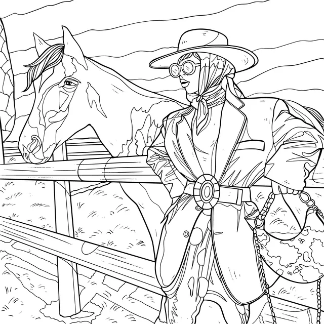 A Stylish Lady and a Horse