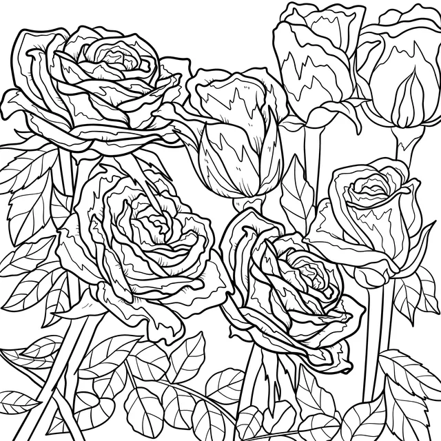 Illustration of Red Roses