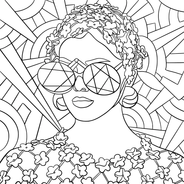 Colorful Fashionable Woman