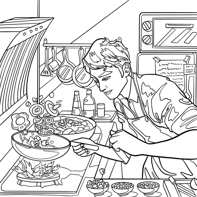 Man Cooking