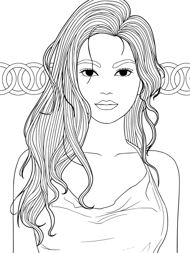Portrait of a Woman with Long Hair