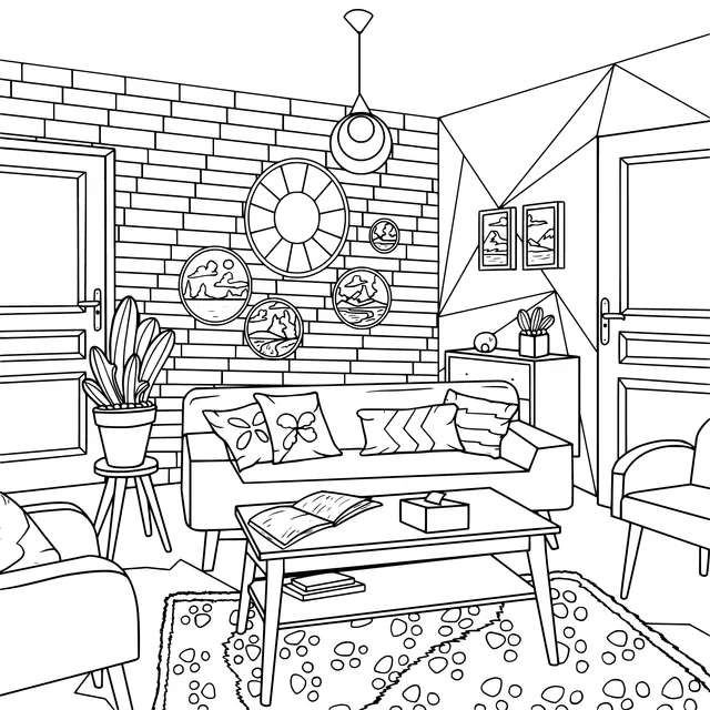 Colorful and Cozy Living Room