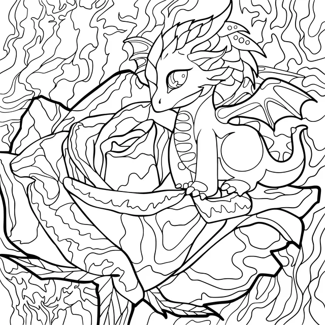 Little Dragon on the Rose