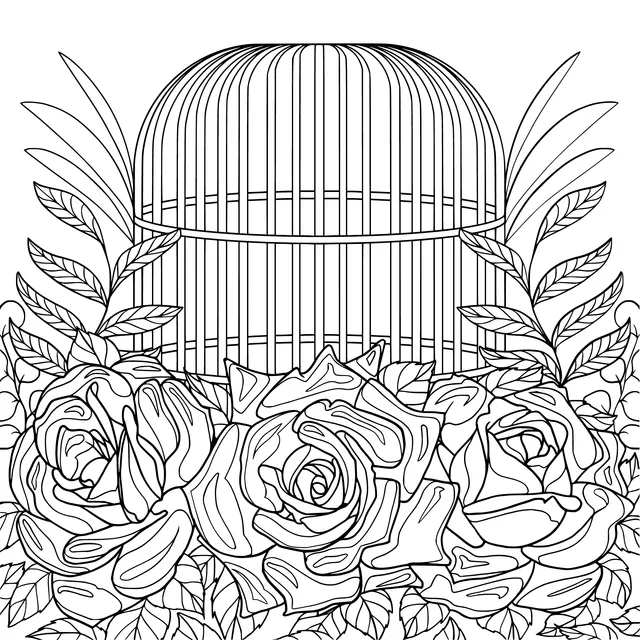 Roses and Birdcage