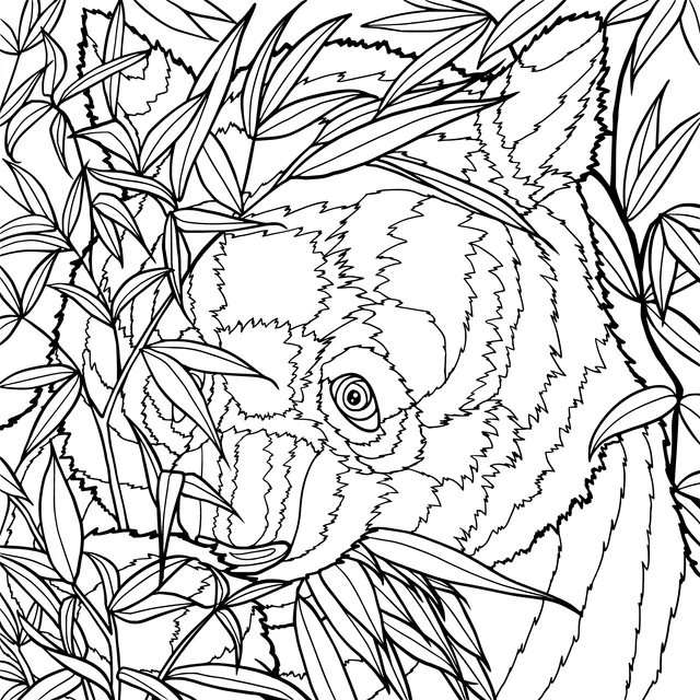 Panda in the Bamboo Grove