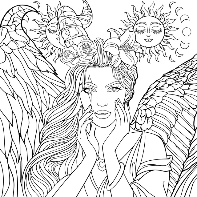 Dreamy Woman with Wings