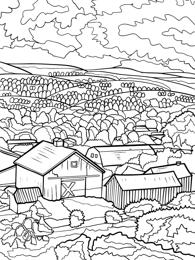 Autumn Farm Landscape