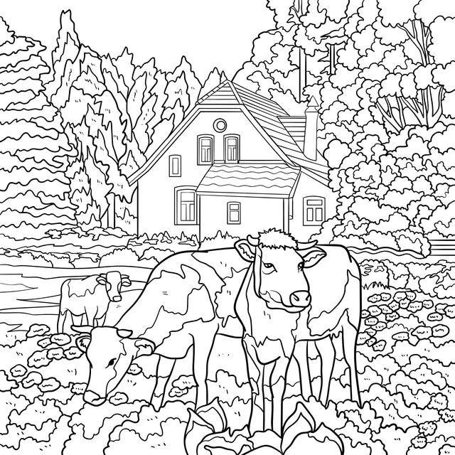 Idyllic pastoral scene