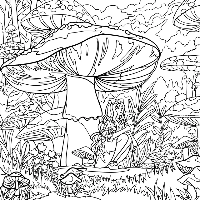 Maiden in the Mushroom Forest