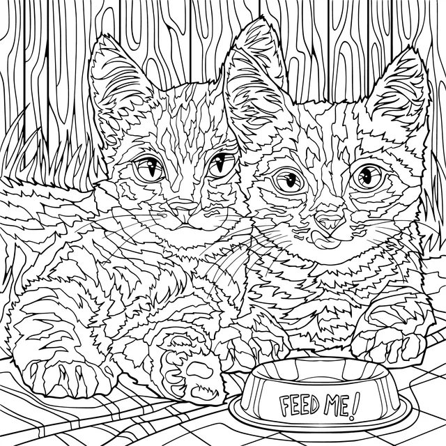 Two Kittens Asking for Food