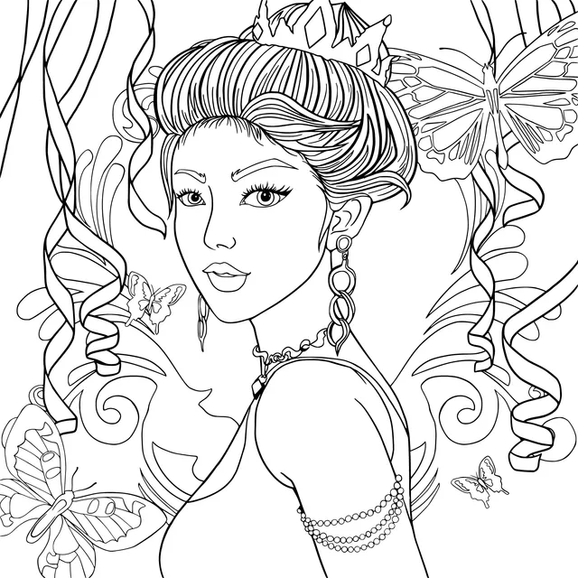Elegant Lady with a Crown