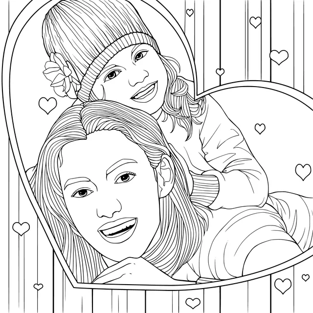 Warm Moment Between Mother and Daughter