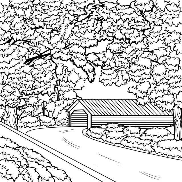 Cabin in the Autumn Forest